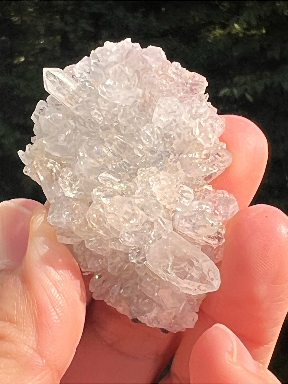 Pink (2) lemurian Quartz cluster | crystal